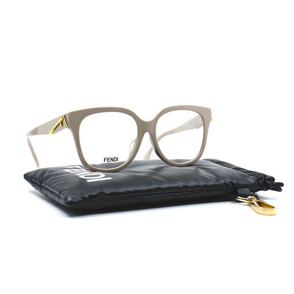 NEW FENDI FE50064F 025 CREAM BEIGE AUTHENTIC EYEGLASSES FRAME - Picture 12 of 13